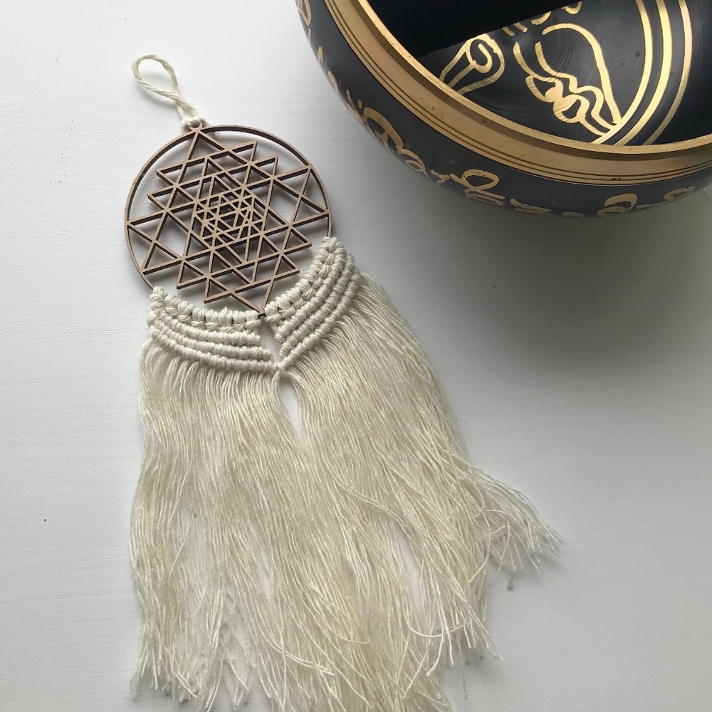 Mini Macrame Wall Hanging Sacred Geometry